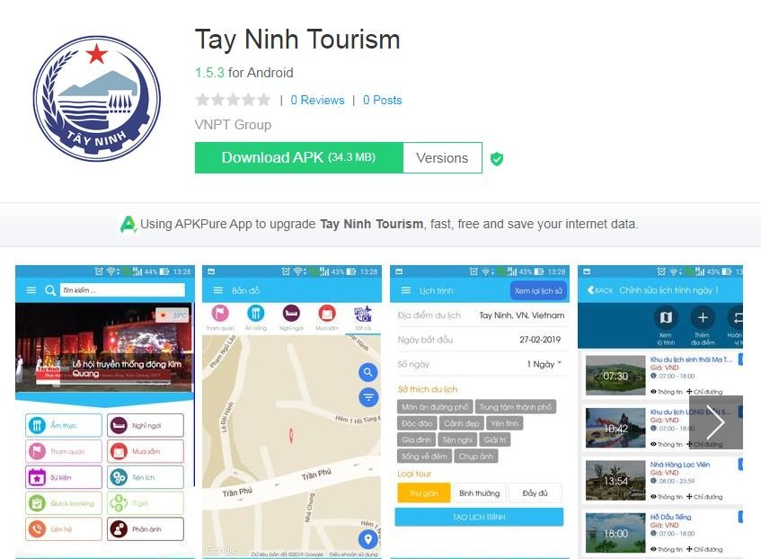 Ứng dụng “Tay Ninh Tourism”